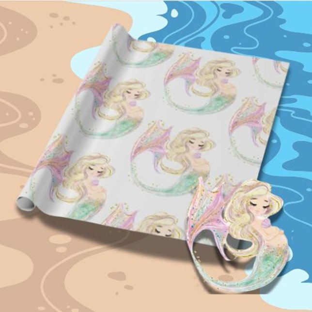 Mermaid Mutter zu sein Geschenkpapier (perfect for baby showers and heartfelt gift-giving!)