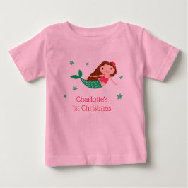 Mermaid Niedlich 1. Weihnachten Baby T-shirt