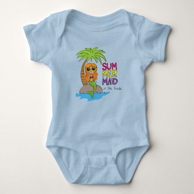 Mermaid Niedlich Kids Baby Strampler (Vorderseite)