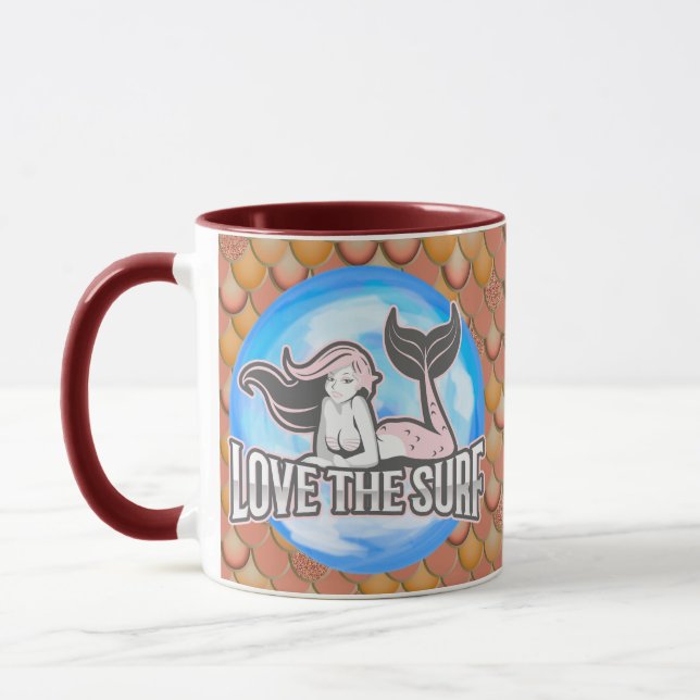 Mermaid Niedlich PINK Tasse (Links)