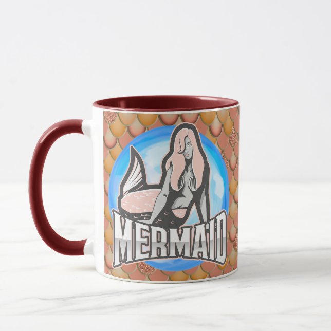 Mermaid Niedlich PINK Tasse (Links)
