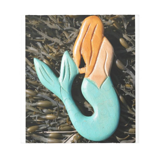 Mermaid-Notizblock mit blauem Schwanz Notizblock (Vorderseite)