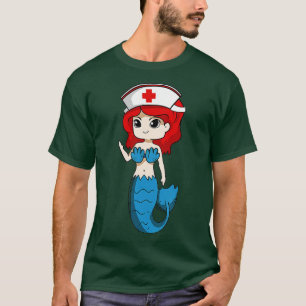 Mermaid Nurse Wertschätzung Internationaler Kranke T-Shirt