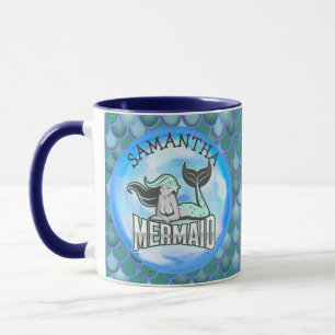 Mermaid Ocean Blue Tasse