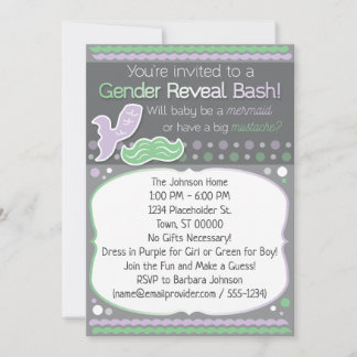 Mermaid oder Mustache Gender Reveal