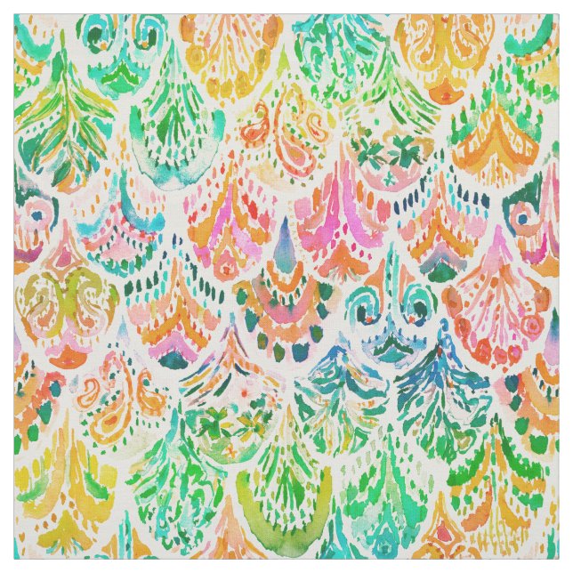 MERMAID OF BOLINAS Rainbow Fish Scale Bold Fabric Stoff (Muster)