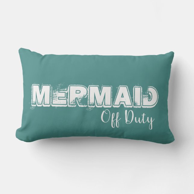 Mermaid Off Duty Beach Lover Throw Kissen (Vorderseite)