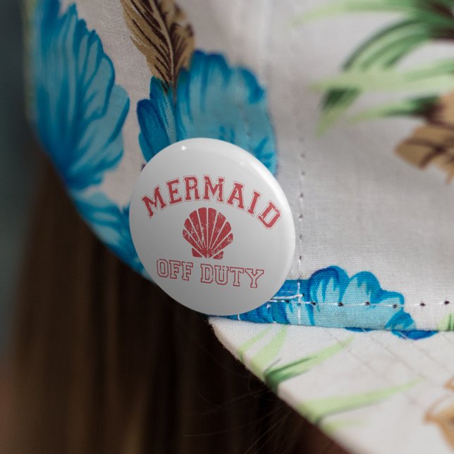 Mermaid Off Duty Distressed Vintag Button (Von Creator hochgeladen)