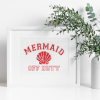 Mermaid Off Duty Distressed Vintag