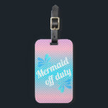 Mermaid Off Duty Gradient Scales Gepäckanhänger<br><div class="desc">Niedliche Meerjungwaagen in blauen und lila Farbtönen auf Gepäckanhängern passen für die dienstfreien Meerjungfrauen.</div>