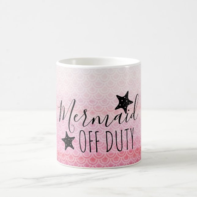 Mermaid Off Duty Pink Aquarell Tasse (Mittel)