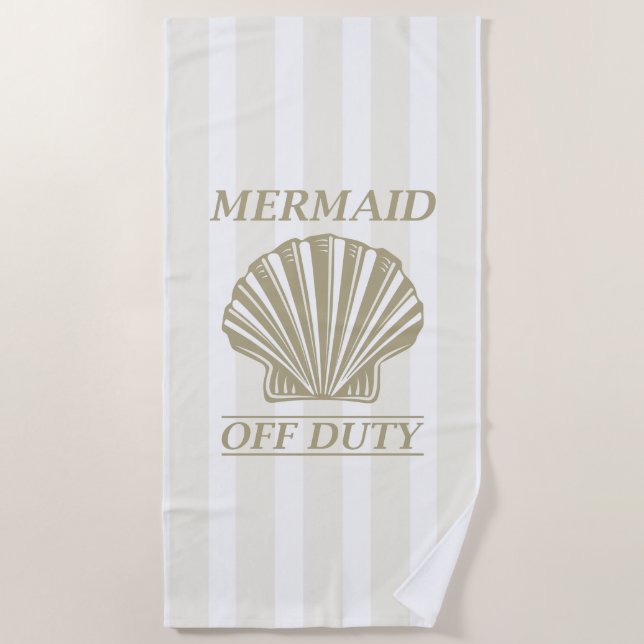Mermaid Off Duty Strandtuch (Vorderseite)