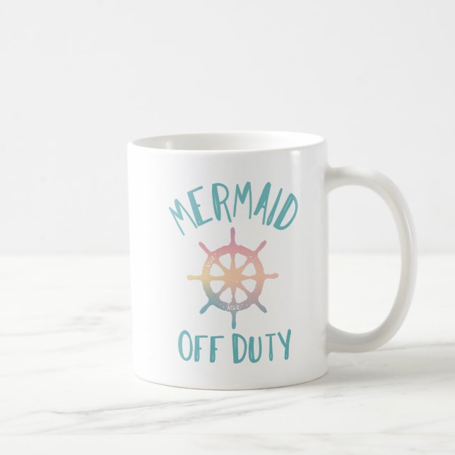 Mermaid Off Duty Tasse, Meerjungfrau-Tasse, Gesche Kaffeetasse (Rechts)