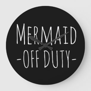 "Mermaid off duty" Wall clock Große Wanduhr