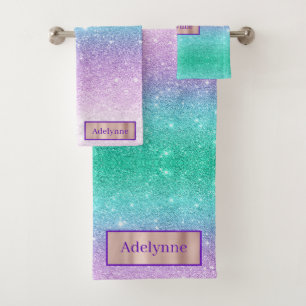Mermaid Ombre Parties scintillant Nom personnalis