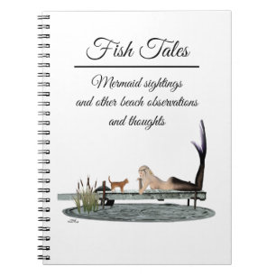 Mermaid On Boat Dock Spiral Notebook Notizblock