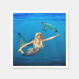 Mermaid Paper Napkin Serviette