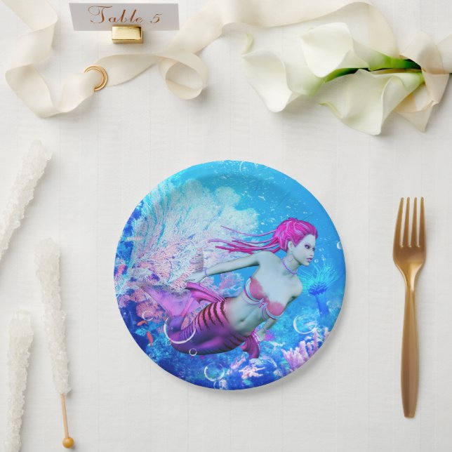 Mermaid Pappteller (Hochzeit)