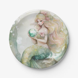 Mermaid Pappteller