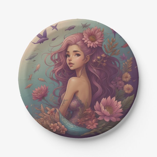 Mermaid Pappteller (Vorderseite)
