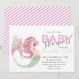 Mermaid Party Babydusche Ankündigung