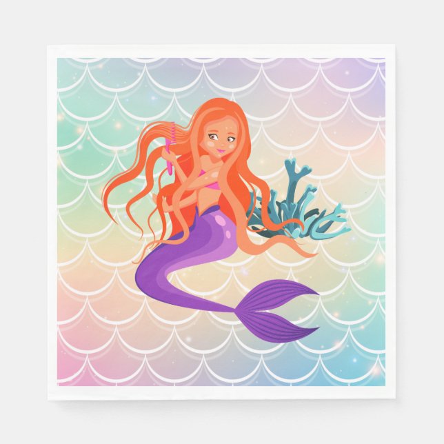 Mermaid Party Napkins Serviette (Vorderseite)