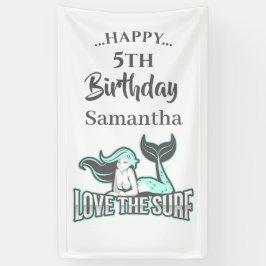 MERMAID PARTY NIEDLICH BLAUE Theme Banner