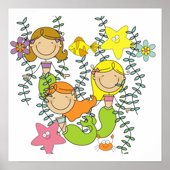 Mermaid Party Poster (Vorne)