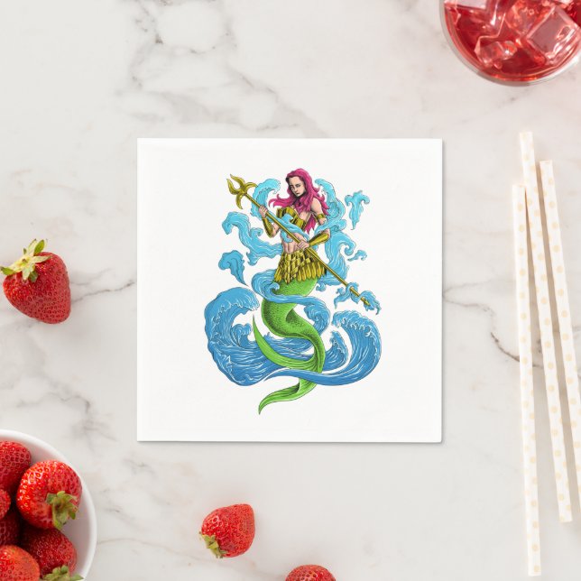 Mermaid Party Warrior Napkins Serviette (Beispiel)