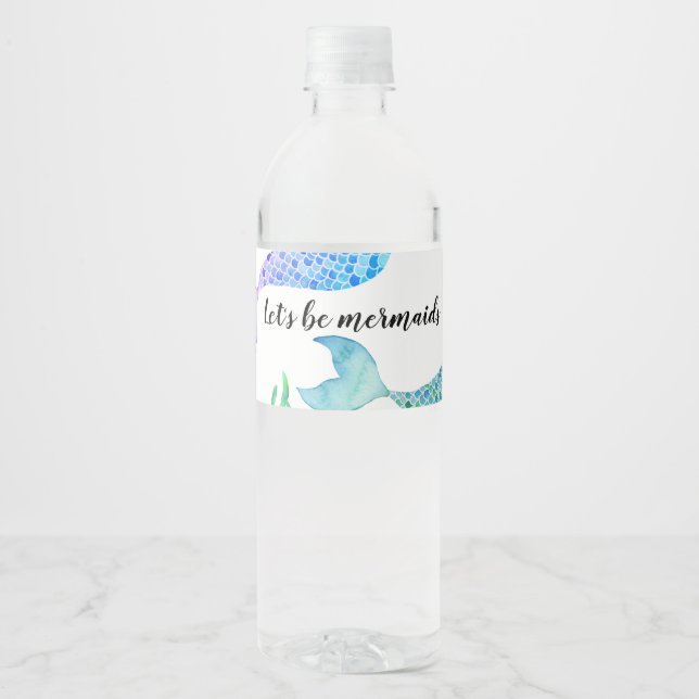 Mermaid Party Wasser Flasche (Vorderseite)