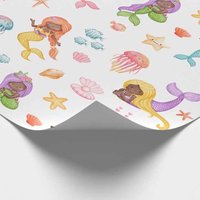 Mermaid Pattern Geschenkpapier (Ecke)
