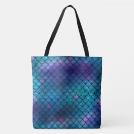 Mermaid Pattern Tote Bag - Customizable Beach Bag