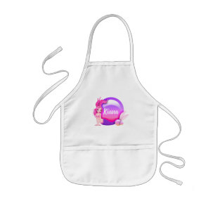 Mermaid Perls and Scales Name/Monogramm Pink ID600 Kinderschürze
