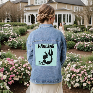 MERMAID PERSONALISIERT Denim Jean Jacket Jeansjacke
