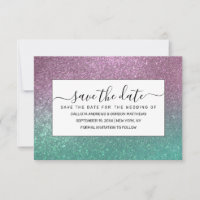 Mermaid Pink Green Funkelnd Glitzer Ombre