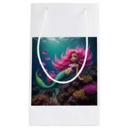 Mermaid Pink Kleine Geschenktasche Geschenktüte