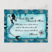 Mermaid, Pirate danke Ihnen Karten