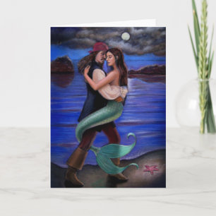 "Mermaid & Pirate's Liebe" Grußkarte Karte