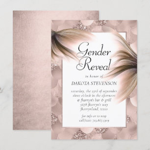 Mermaid Posh Dusty Terracotta Gender Reveal Einladung