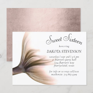 Mermaid Posh | Dusty Terracotta Peach Birthday Einladung
