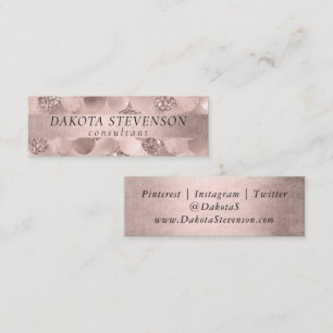 Mermaid Posh Scale   Dusty Terracotta Peach Sheen Mini Visitenkarte