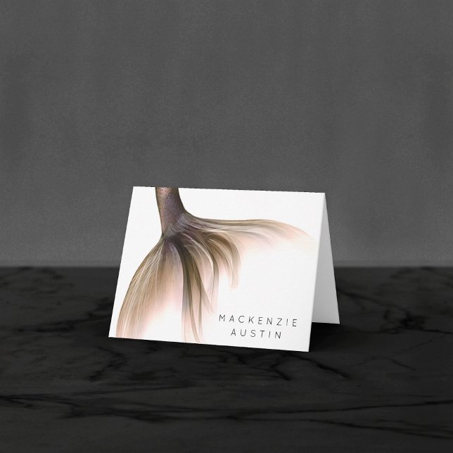 Mermaid Posh Schwanz | Dusty Terracotta Peach Cust Dankeskarte (Von Creator hochgeladen)