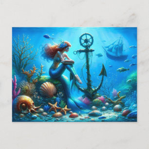 Mermaid Postcard Postkarte