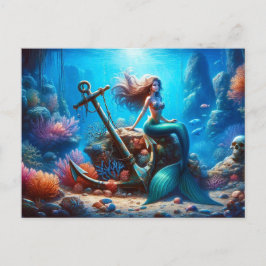 Mermaid Postcard Postkarte