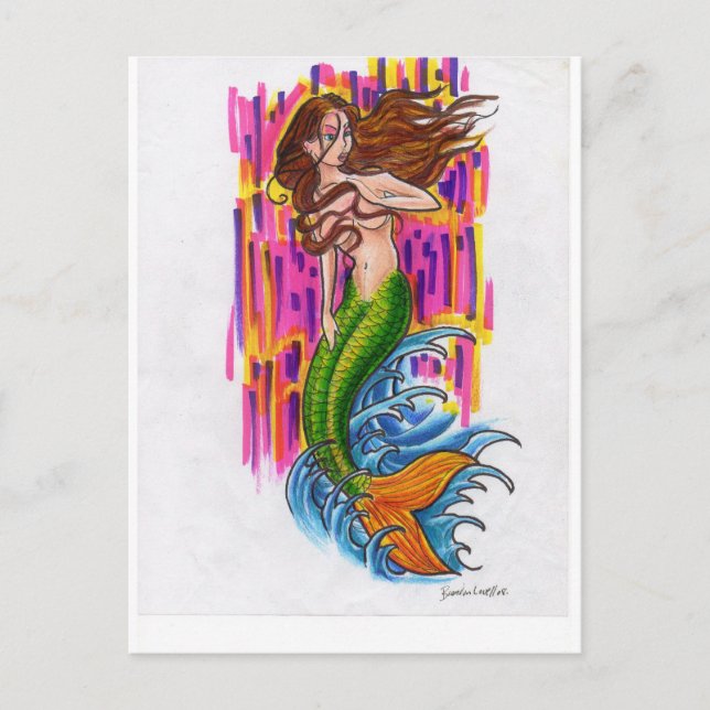 Mermaid Postkarte (Vorderseite)