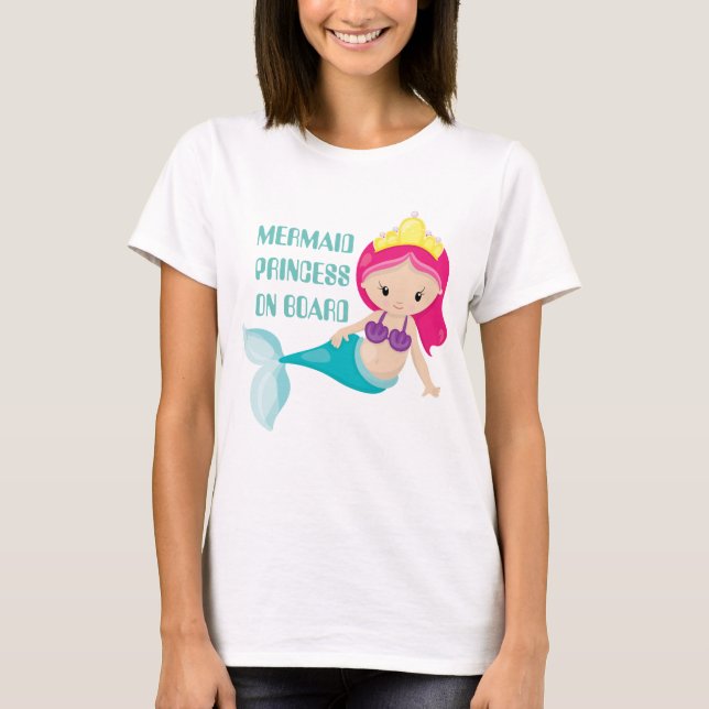 Mermaid Princess à bord d'un t-shirt de maternité (Devant)