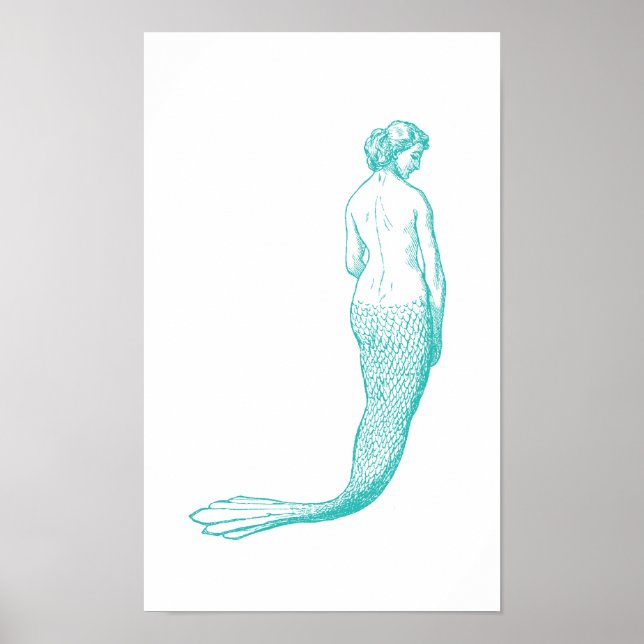 Mermaid Print Poster (Vorne)