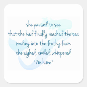 Mermaid Quadratischer Aufkleber