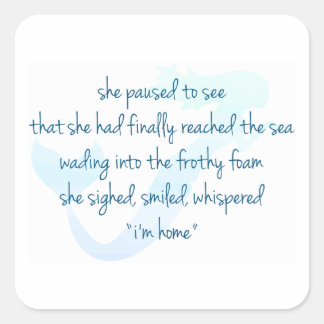 Mermaid Quadratischer Aufkleber