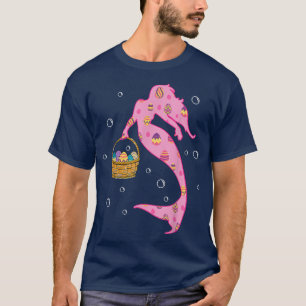 Mermaid Rabbit Bunny Ostereier Jagd Niedliche Mädc T-Shirt